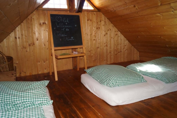 Tröbacheralm Hütte - Schlafbereich oben